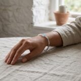 Bratara cu pietre naturale si argint Light Blue