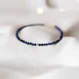 Bratara cu pietre naturale si aur Blue Aura1 Bratara cu pietre naturale si aur 14K Blue Aura