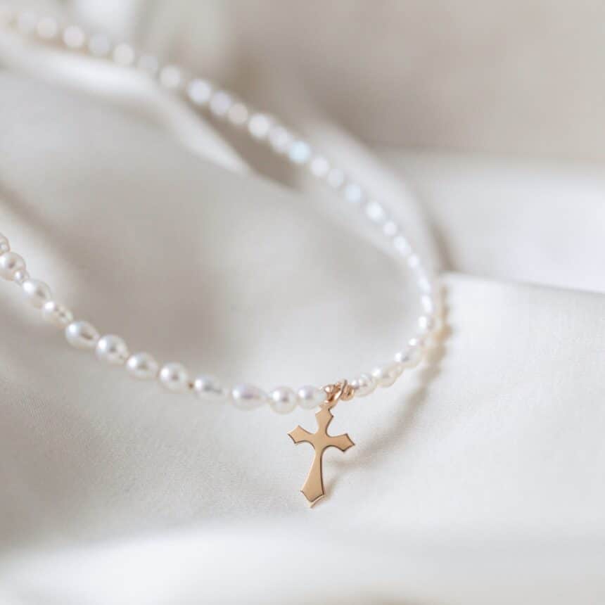 Colier cu perle si aur 14K Grace
