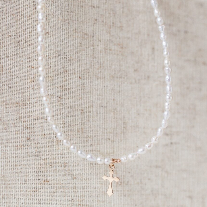 Colier cu perle si aur 14K Grace
