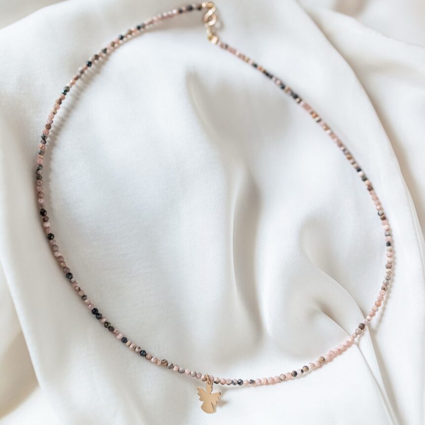Colier cu pietre naturale si aur 14k Liora1 Colier cu pietre naturale si aur 14K Liora