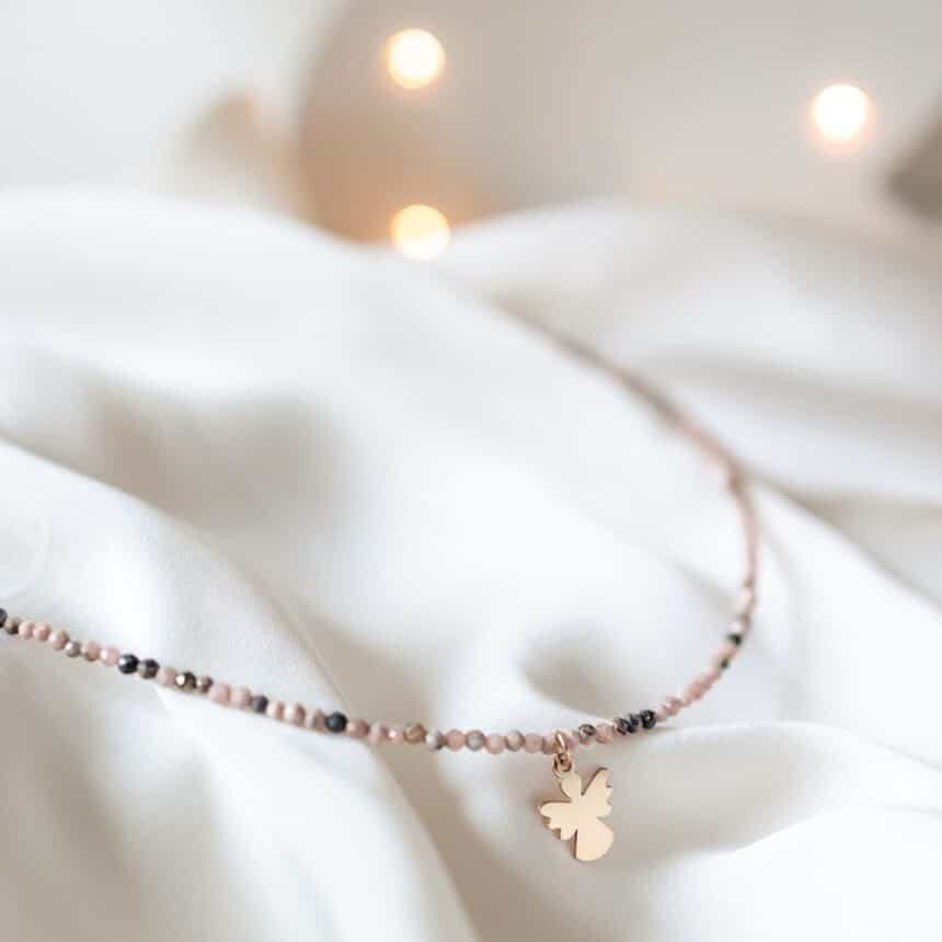 Colier cu pietre naturale si aur 14k Liora2 Colier cu pietre naturale si aur 14K Liora