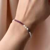 Bratara argint Ruby Love pearl2 Bratara din argint 925 Ruby Love Pearl