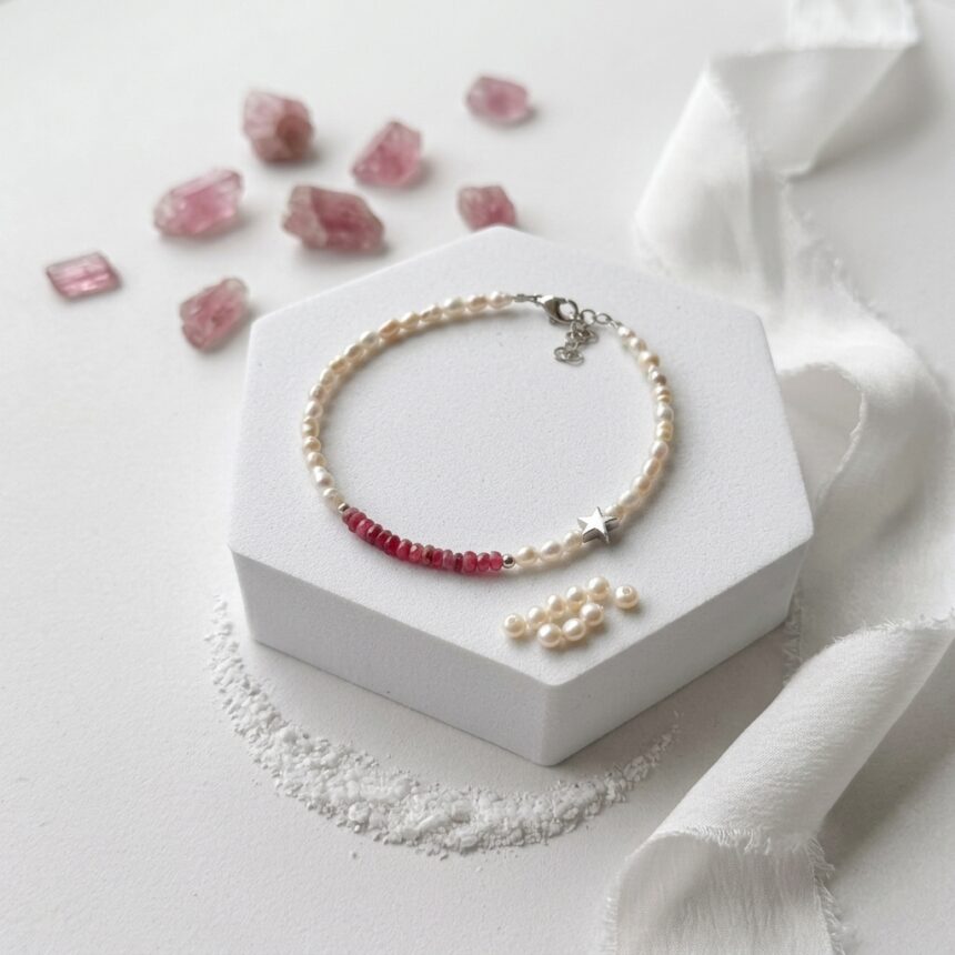 Bratara din agint Ruby Love Pearl2 Bratara din argint 925 Ruby Love Pearl