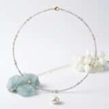 Colier din argint 925 Aqua pearl