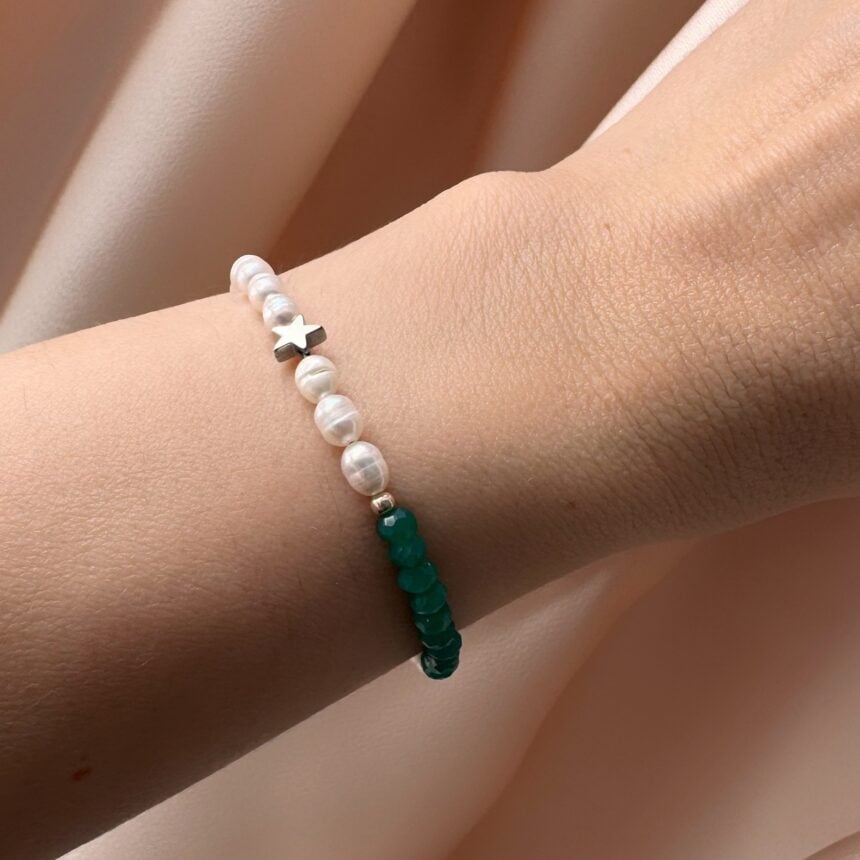 Bratara argint My Star Green1 Bratara din argint My Star-Green