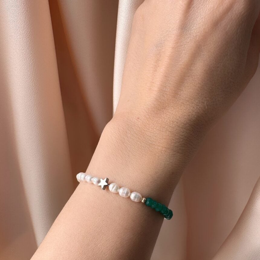 Bratara argint My Star green2 Bratara din argint My Star-Green