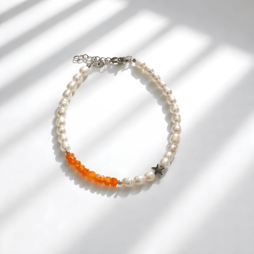 Bratara din argint My Star-Orange