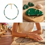 Bratara din argint 925 aurit Eden Malachite