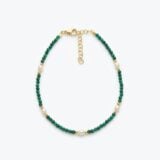 Bratara din argint 925 aurit Eden Malachite