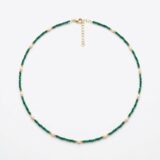 Colier din argint 925 aurit Eden Malachite