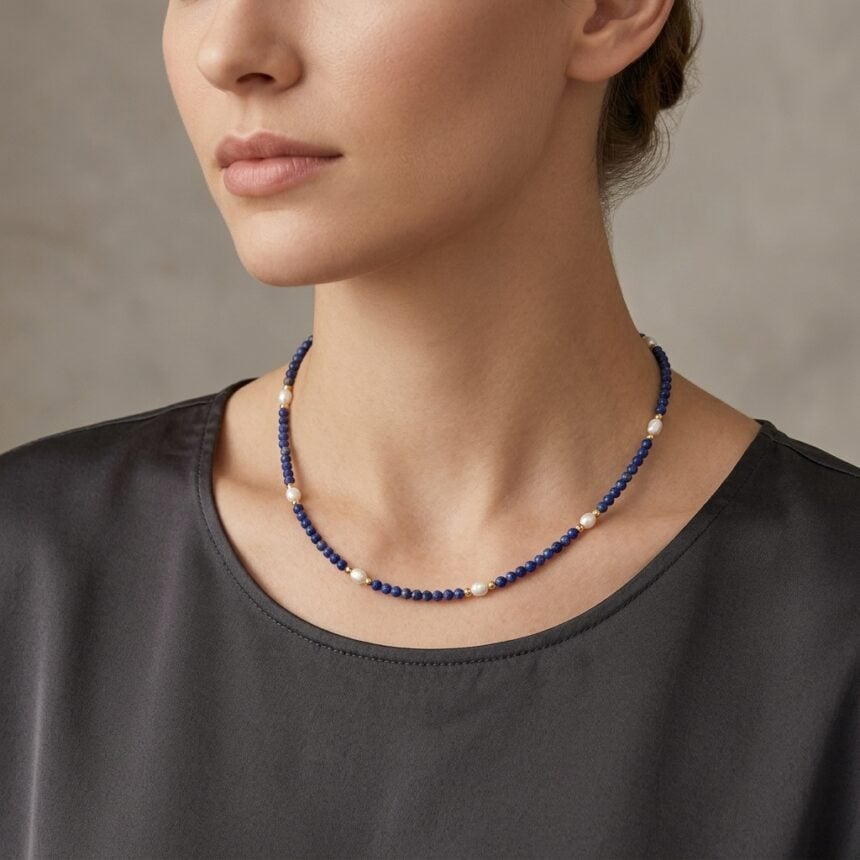 Colier din argint Eden Blue Navy5 Colier din argint 925 aurit Eden Blue Navy