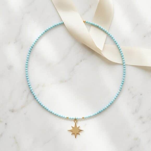 Colier din argint 925 aurit North Star2 Colier din argint 925 aurit North Star