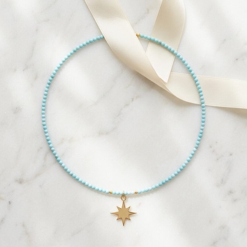 Colier din argint 925 aurit North Star
