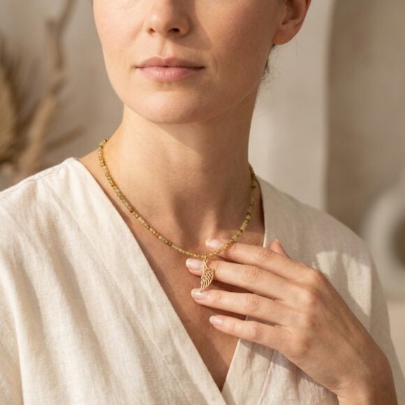 Ioana Preda 21 Colier din argint aurit Eden Wing4