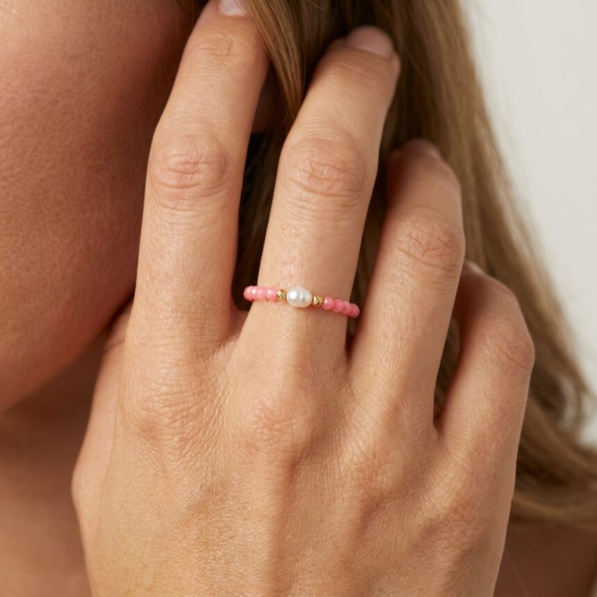Inel cu pietre si argint 925 aurit Eden Blush