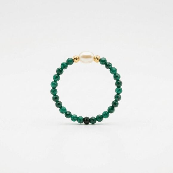 Inel din argint Edem malachite3 Inel cu pietre si argint 925 Eden Malachite