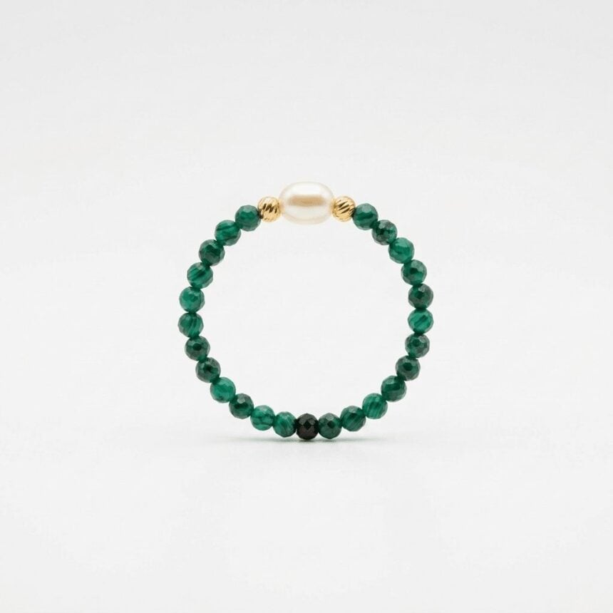 Inel din argint Edem malachite3 Inel cu pietre si argint 925 Eden Malachite