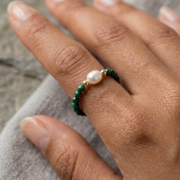 Ioana Preda 43 Inel din argint Eden Malachite2