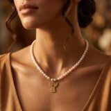 Colier cu perle si argint 925 aurit Divine Touch