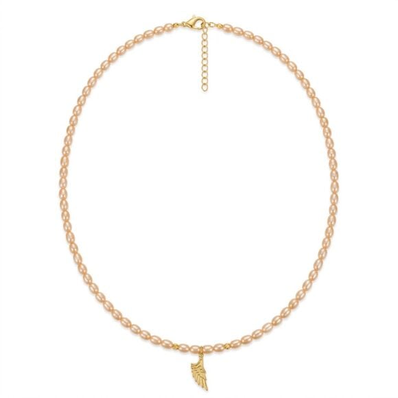 Colier cu perle si argint 925 aurit Divine1 Colier cu perle si argint 925 aurit Divine