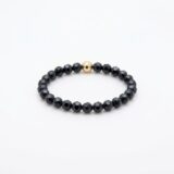 Inel cu pietre si argint 925 aurit Black Love