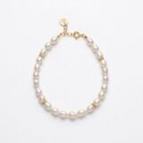 Bratara din argint 925 aurit Drop pearl1 Bratara din argint 925 aurit Drop Pearl